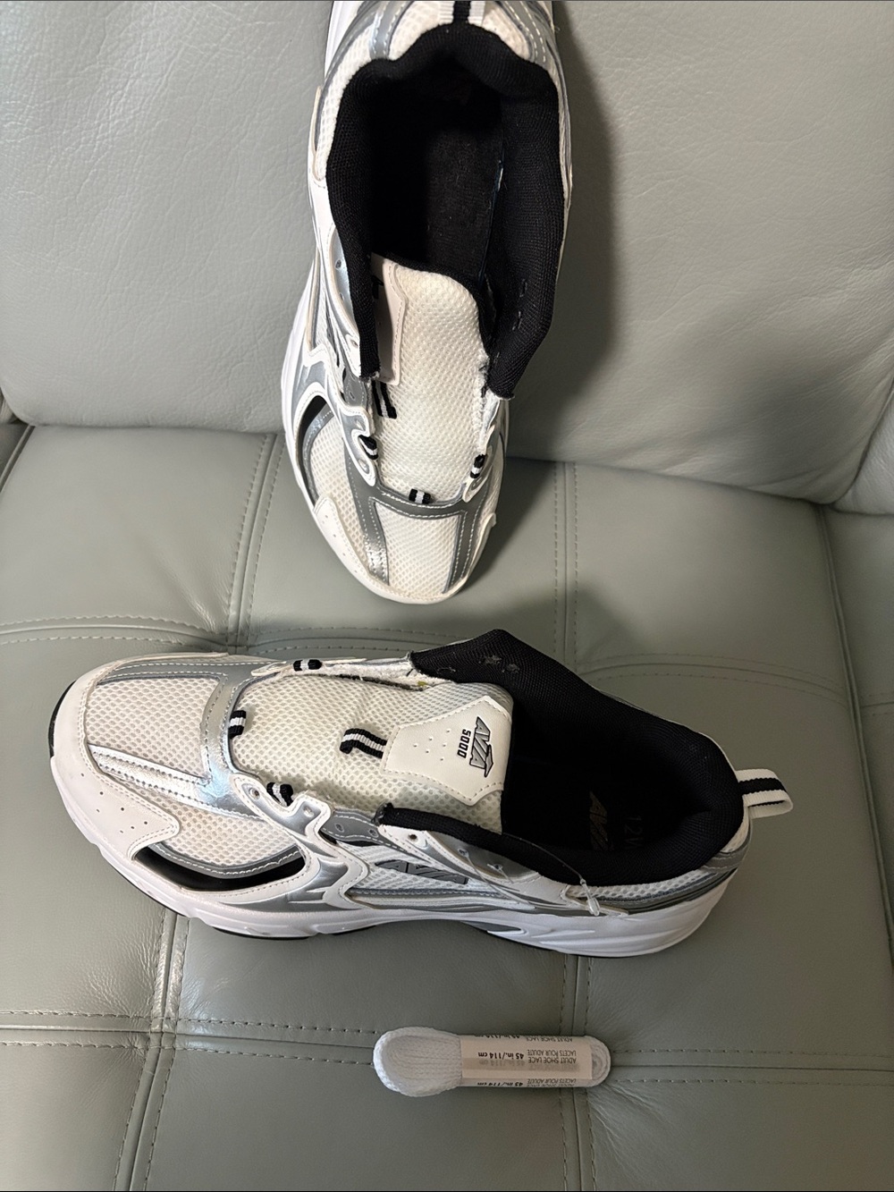 Avia White and Silver Men’s Athletic Sneakers